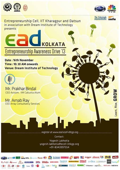 Entrepreneurship Awareness Drive DIT, Kolkata, Poster